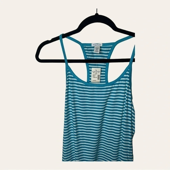 MAURICES SPAGHETTI STRAPS STRIPES SIZE‎ LARGE STRIPES BLUE/WHITE - Picture 3 of 7